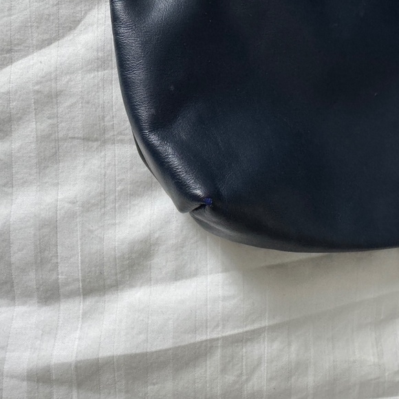 Mimo Sacs - Vintage Navy  Shoulder Leather Bag / Purse - Picture 9 of 13
